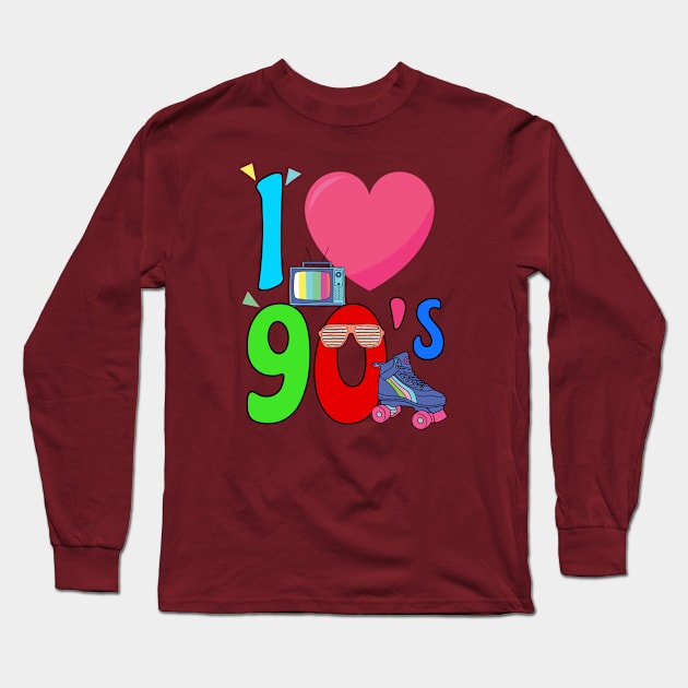 I love 90s Long Sleeve T-Shirt by Kencur